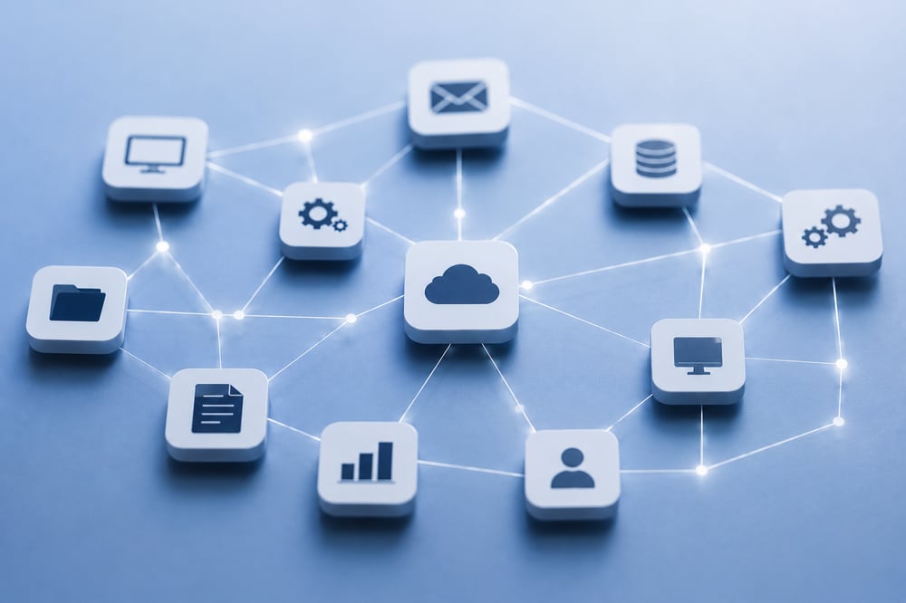 Cloud-based software ecosystem with connected applications